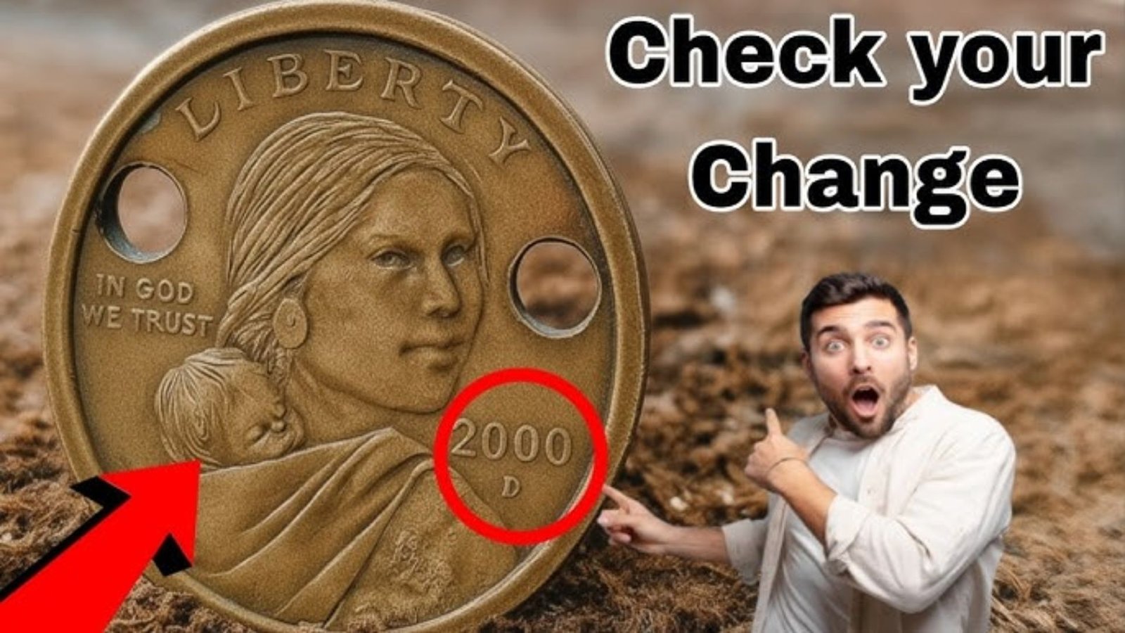2000-P Sacagawea Rare Presidential Dollar Error Coins
